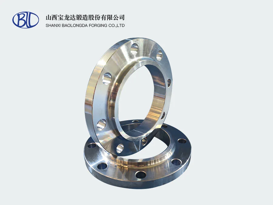 BLD forged lap joint loose flanges photographed at the Shanxi Baolongda plant