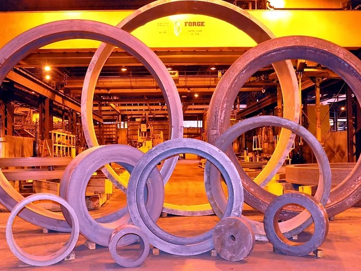 Forged flange blanks prepared for machining